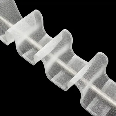 Produktbild von Gardinenband 10m Wellenfalten Variabel Transparent-100mm Kräuselband Faltenband