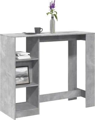 Produktbild von Möbel Bartisch mit Regal Betongrau 124x46x103,5 cm Holzwerkstoff - Esstische &19106
