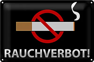 Produktbild von Blechschild Hinweis 30x20cm Rauchverbot