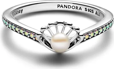 Produktbild von Pandora Disney Ring Prinzessin Arielle Muschel Perle 193654C01 Gr. 48
