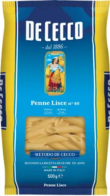 Produktbild von 10x Pasta De Cecco 100% Italienisch Penne Lisce n. 40 Nudeln 500g