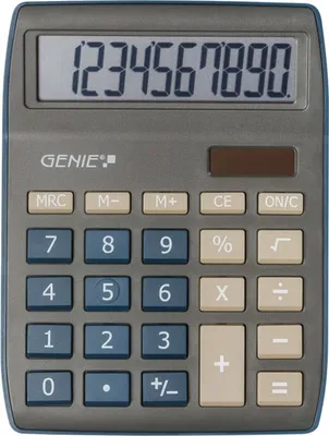 Zdjęcie produktu dla Genie 840 DB, Komputer stacjonarny, Wyświetlacz kalkulatora, 10 cyfr(y), Przechylanie wyświetlacza, AC/Bateria, Niebieski, Szary