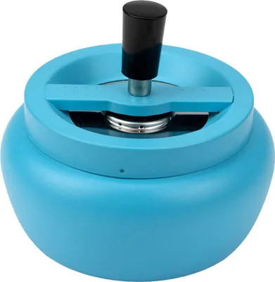 Produktbild von Schleuderaschenbecher / Drehascher Metall NEON BLUE matt, Ø 13cm