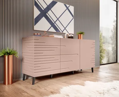 Produktbild von Kommode NOVA 155 cm ROSA MATT Sideboard Highboard Schrank