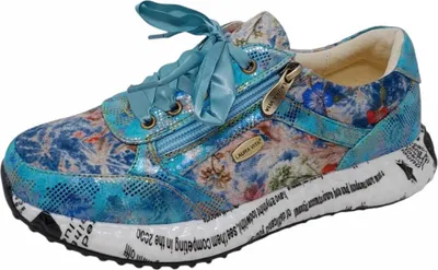 Produktbild von Laura Vita Damen Sneaker Reißverschluss Halbschuh Schnürung Burton 1123, Größe:38 EU, Farbe:Mehrfarbig