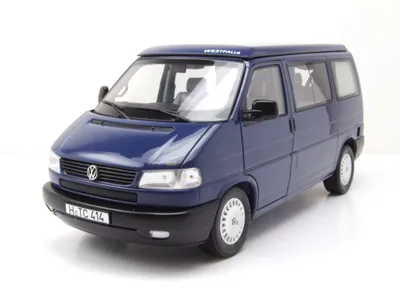 Produktbild von Schuco Volkswagen T4b Westfalia Camper, Wohnmobil-Modell, Vormontiert, 1:18, Volkswagen T4b Westfalia, Junge/Mädchen, Blau