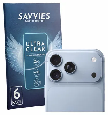 Produktbild von 6x Für Apple iPhone 18 Pro Max (NUR Kameraschutz) Schutzfolie Savvies Displayschutz Display Schutz Folie Klar Transparent