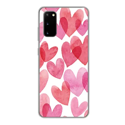 Produktbild von MuchoWow® Handyhülle Schutzhülle Hülle für Samsung Galaxy S20 Ein Aquarell mit Herz-Illustration Silikon Softcase Handy Hülle - Bild