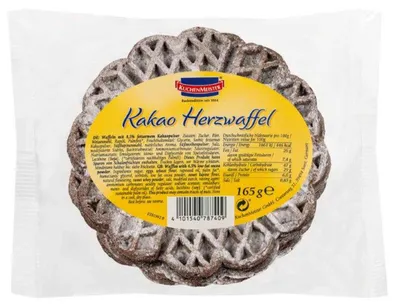 Produktbild von KuchenMeister Herzwaffeln Kakao 165g
