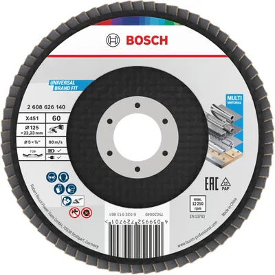 Produktbild von X451 Fächerschleifscheibe, 125 x 22,23 mm, K60, Z29, 15-tlg
