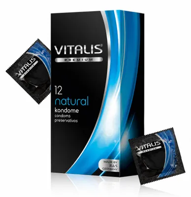 Imagen del producto de Vitalis Natural, paquete de 12 preservativos, 12 unidades, Imagen generada por IA