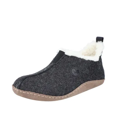 Produktbild von Rieker Damen Slipper Hausschuhe Warmfutter 66350, Größe:38 EU, Farbe:Schwarz
