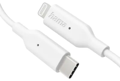 Obrázek produktu pro Hama 00201598, 1 m, Lightning, USB C, Samec, Samec, Bílá