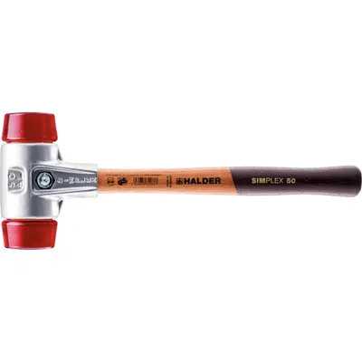 Image de Maillet HALDER SIMPLEX Plastique avec boîtier en aluminium et manche en bois - D=40 mm - 3106.040