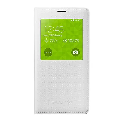 Produktbild von Samsung Cover S-View EF-CG900BH für Galaxy S5 Punching Pattern weiss