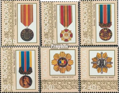 Produktbild von Briefmarken Moldawien 1999 Mi 315-320 (kompl.Ausg.) postfrisch Orden und Medaillen