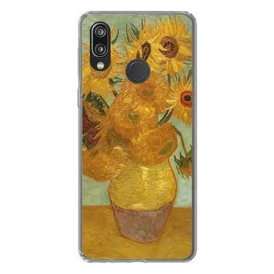 Produktbild von MuchoWow® Handyhülle Schutzhülle Hülle für Huawei P20 Lite (2020) Sonnenblumen - Vincent van Gogh Silikon Softcase Handy Hülle - Kartenhalter