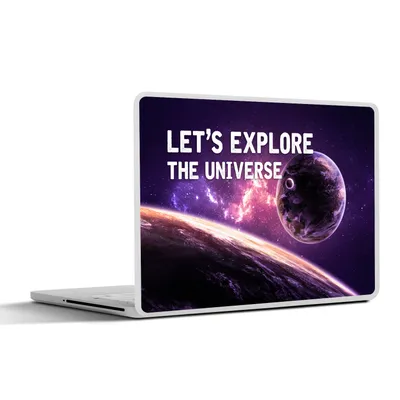Produktbild von MuchoWow® Laptop Aufkleber Sticker Cover Zitate - 'Lass uns das Universum erforschen' - Sprichwörter - Jungen - Kinder - Kinder 30x22 cm - Laptop-Sticker