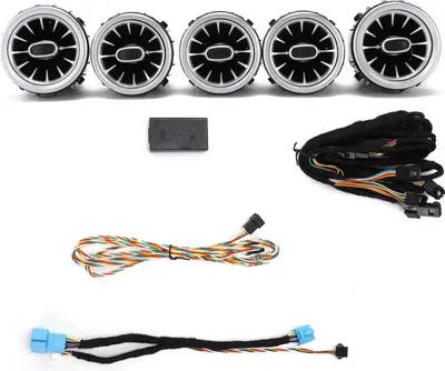 Produktbild von 5pcs 64 Color Front LED Turbine Air Entlüftung Umgebungslicht -Kit Ersatz für Benz C GLC -Klasse W205 2019-2021