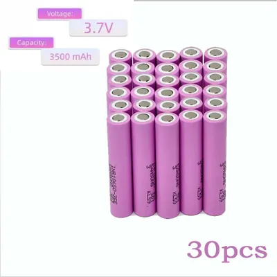 Obrázek produktu pro Lithium-iontová baterie 18650 – článek 35E – 3,7 V, 3500 mAh – vysoký proud 20 A – dobíjecí – sada 30 kusů
