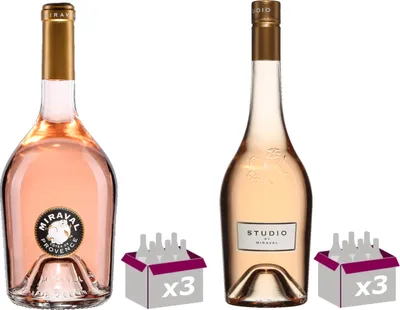 Produktbild von Best Of Provence - Miraval Studio x3 & Jolie-pitt x3 - Rosé Côtes de Provence 2024 75cl