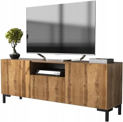 Zdjęcie produktu dla szafka rtv pod telewizor komoda tv 150 cm dąb wotan na nóżkach