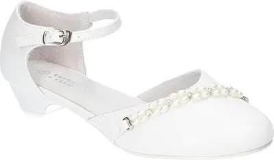 Produktbild von AMERICAN CLUB, KOM39, Kommunionschuhe, Formale Schuhe, Elegante Schuhe für Mädchen, Ledereinsatz, Niedlicher Kommunion-Festschuh, Weiß 37