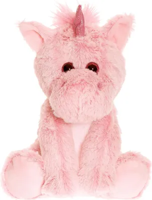 Produktbild von Einhorn-Plüschtier, rosa, 20 cm, weiches Fell