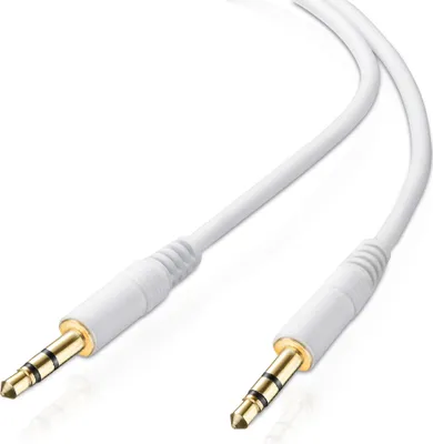 Produktbild von adaptare 1 m Stereo-Aux-Kabel 2-mal 3,5-mm-Stecker Klinke vergoldet Ultraslim-Design