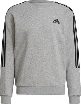 Produktbild von adidas Pullover im 3 Streifen Design für Herren, Größe:S, Farbe:Grau