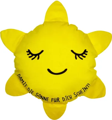Immagine prodotto di Cuscino di peluche "Sole" "Che il sole splenda per te!"
