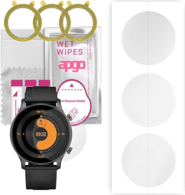 Produktbild von apgo 3 Stück Schutzfolie, klar, kompatibel mit Haylou RS3 Smartwatch, Hydrogel Displayschutzfolie mit Positionierhilfe, Displayfolie, robust und kratzfest