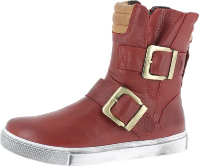 Produktbild von Andrea Conti Damen Stiefelette Leder Boot sportlich Riemen Schnalle 0346833, Größe:37 EU, Farbe:Rot