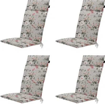 Produktbild von Madison - Julliete Hochlehnen-Gartenstuhlkissen - Mehrfarbig - 120 x 50 x 4 cm - 4er-Set