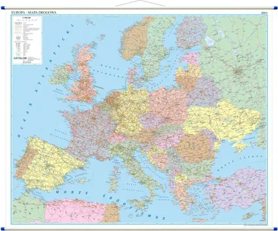 Immagine prodotto di Carta murale stradale dell'Europa 1:3.000.000. Edizione 2024.