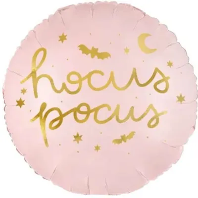 Obrázek produktu pro Foliový balónek Hocus pocus - růžový - Halloween - Čarodějnice - 45 cm