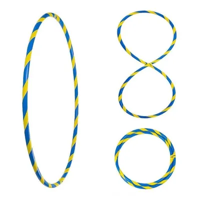 Zdjęcie produktu dla Kolorowe hula-hoop, składane, Ø90 cm, niebiesko-żółte