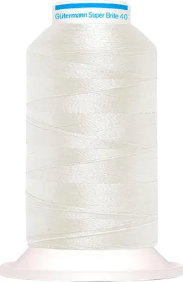 Produktbild von Gütermann Super Brite Maschinenstickfaden, 1000 m 5642 Rohweiß