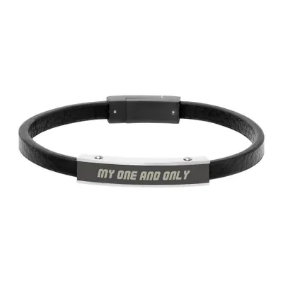 Produktbild von Schwarzes Kunstlederarmband von Unique