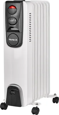 Produktbild von Home>it ÖlRadiator 7 Rippen 1500 W, Thermostat, 3 Heizstufen, Überhitzungsschutz, kompakter mobil Heizkörper, energiesparend, Heizung, Elektroheizung