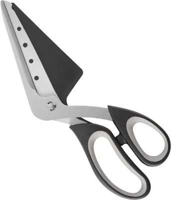 Immagine prodotto di Utensile da cucina multifunzionale - Tagliapizza e spatola 2 in 1 - Lama in acciaio inossidabile - Impugnatura ergonomica - Facile da pulire - Set tagliapizza e spatola - Utensile da cucina