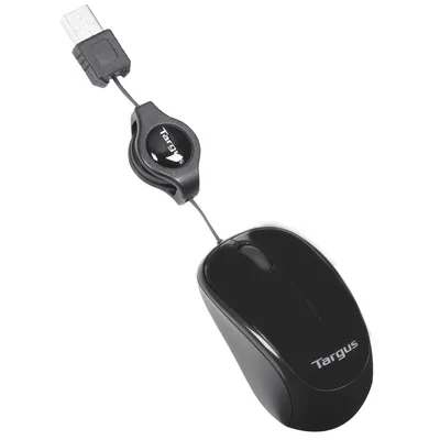 Produktbild von Targus - Maus - rechts- und linkshändig - optisch - 3 Tasten - kabelgebunden - USB - Schwarz