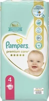 Produktbild von Plienky Pampers Premium Care, veľkosť 4 (9-14 kg), 52 plienok