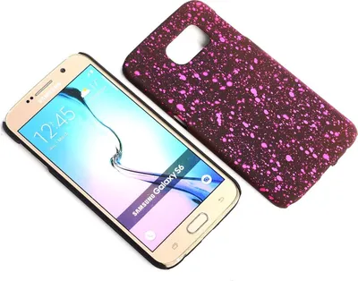 Produktbild von Handy Hülle Schutz Case Bumper Schale für Samsung Galaxy S6 3D Sterne Pink