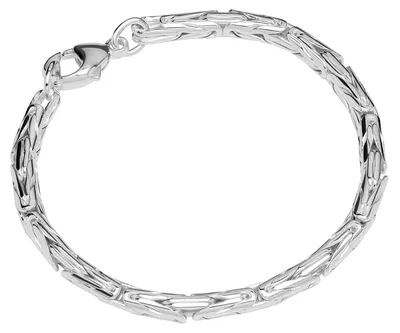 Obrázek produktu pro Náramek pro muže, stříbro 925, délka 19 cm, kulatá "královská" řetízka