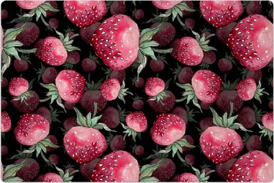 Produktbild von Küchenmatte 120x180 cm Vinylmatte Bodenmatte Dekoration - Erdbeere Obst