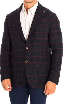 Imagen del producto de Blazer de manga larga de La Martina, corte regular y cierre con botones, modelo TMJ002-JQ036, para hombre