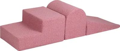 Image de MeowBaby Cours de motricité pour bébés - Module de motricité pour enfants, aire de jeu à 3 éléments 145 x 45 cm, Boucle, Rose