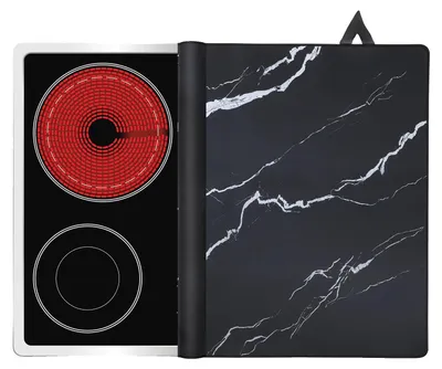 Image de Plaque de recouvrement pour cuisinière, imperméable, résistante aux rayures, noire