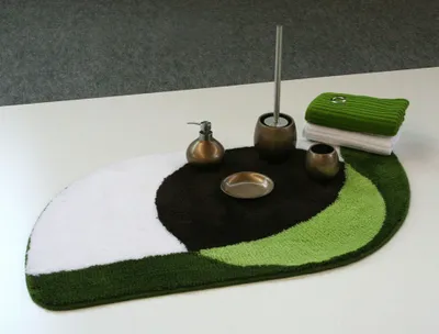 Produktbild von Batex Badematte Badteppich Badvorleger Duschvorleger Badezimmerteppich 60x100cm Kringel Braun